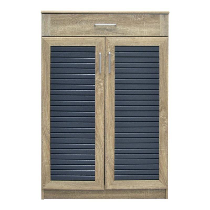 Παπουτσοθήκη-ντουλάπι Sante pakoworld 20 ζεύγων σε sonoma-ανθρακί απόχρωση 80x37x123εκ - Hippiehome.gr