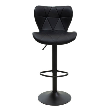 Σκαμπό μπαρ Coozy pakoworld πτυσσόμενο μεταλλικό μαύρο ματ με pu χρώμα μαύρο - Hippiehome.gr