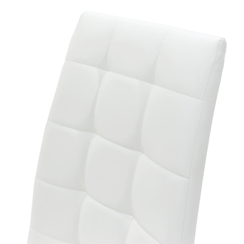 Καρέκλα Darrell pakoworld pu λευκό-βάση χρωμίου 42x49x106εκ - Hippiehome.gr