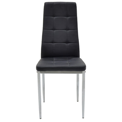 Καρέκλα Cube pakoworld PU μαύρο-πόδι χρωμίου - Hippiehome.gr
