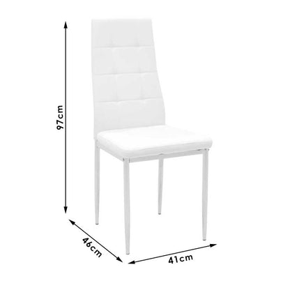 Καρέκλα Cube pakoworld PU μαύρο-πόδι χρωμίου - Hippiehome.gr