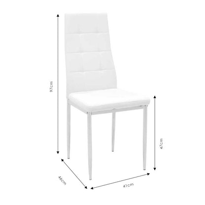 Καρέκλα Cube pakoworld PU μόκα-πόδι χρωμίου - Hippiehome.gr