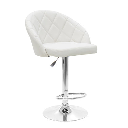 Σκαμπό μπαρ Balina pakoworld πτυσσόμενο λευκό pu-μέταλλο χρωμίου 52x53x109εκ - Hippiehome.gr