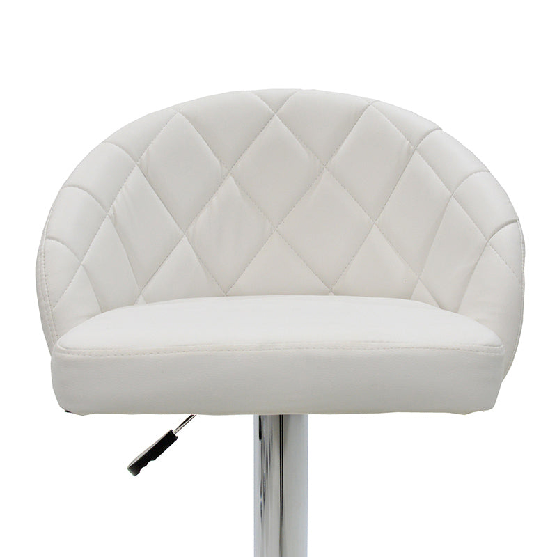 Σκαμπό μπαρ Balina pakoworld πτυσσόμενο λευκό pu-μέταλλο χρωμίου 52x53x109εκ - Hippiehome.gr