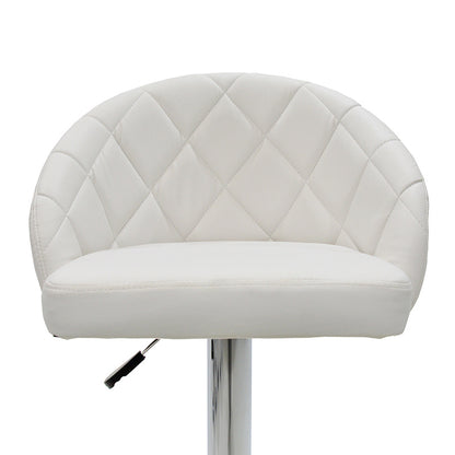 Σκαμπό μπαρ Balina pakoworld πτυσσόμενο λευκό pu-μέταλλο χρωμίου 52x53x109εκ - Hippiehome.gr