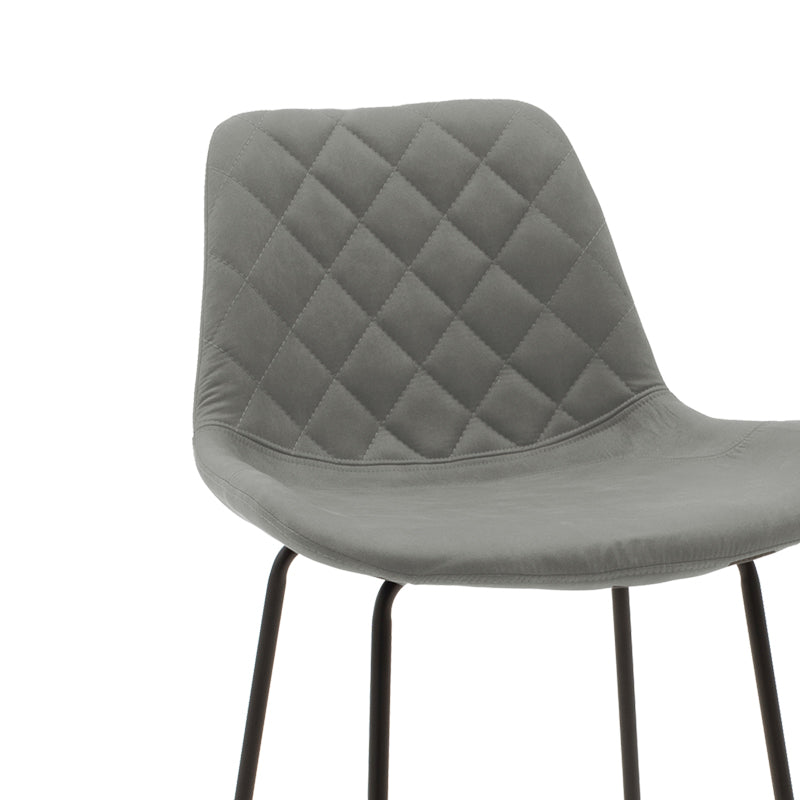 Σκαμπό μπαρ Faith pakoworld αντικέ ανθρακί pu-μαύρο μέταλλο 50x54x104εκ - Hippiehome.gr