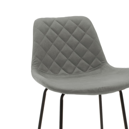 Σκαμπό μπαρ Faith pakoworld αντικέ ανθρακί pu-μαύρο μέταλλο 50x54x104εκ - Hippiehome.gr