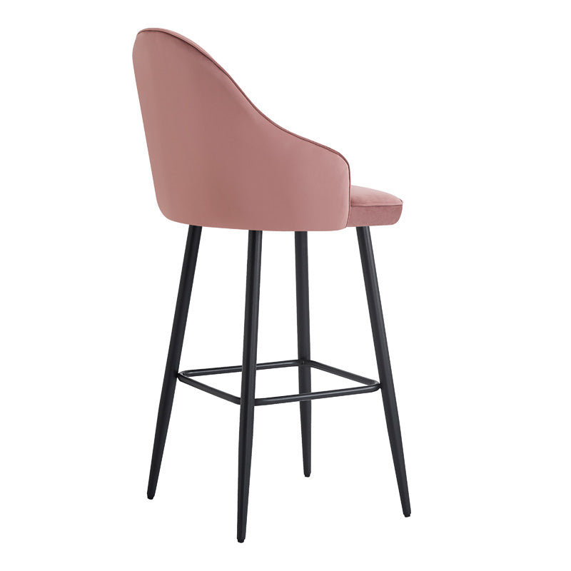 Σκαμπό μπαρ Velva pakoworld βελούδο σε σάπιο μήλο απόχρωση 46x45x113εκ - Hippiehome.gr