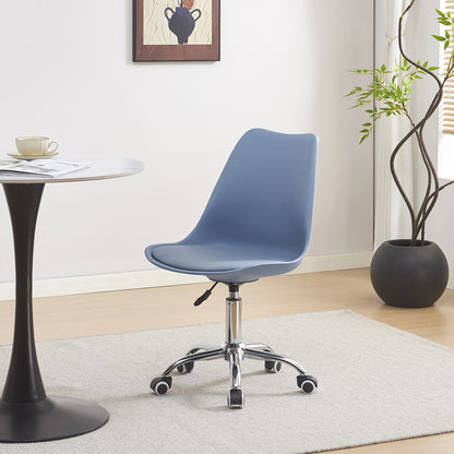 Καρέκλα γραφείου εργασίας Gaston II pakoworld pp-pu σε απόχρωση ανοιχτό μπλε 48x57x77-90εκ - Hippiehome.gr