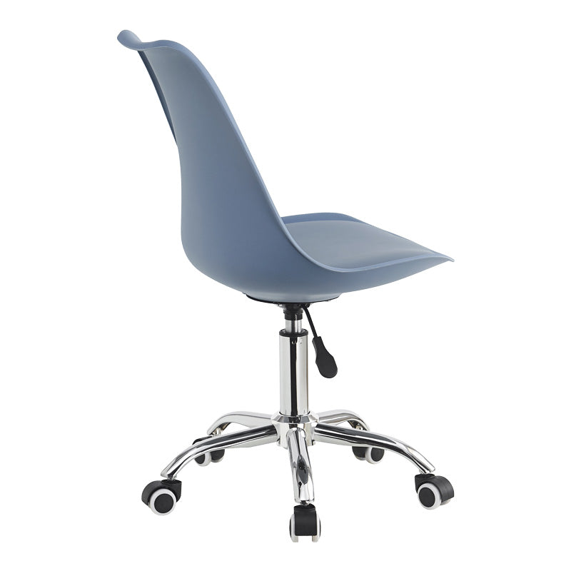 Καρέκλα γραφείου εργασίας Gaston II pakoworld pp-pu σε απόχρωση ανοιχτό μπλε 48x57x77-90εκ - Hippiehome.gr