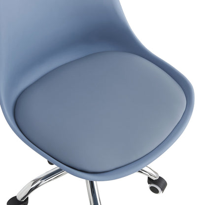 Καρέκλα γραφείου εργασίας Gaston II pakoworld pp-pu σε απόχρωση ανοιχτό μπλε 48x57x77-90εκ - Hippiehome.gr