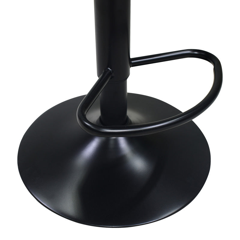 Σκαμπό μπαρ Coozy pakoworld πτυσσόμενο μεταλλικό μαύρο ματ με pu σε λευκή απόχρωση 46x47x90-112εκ - Hippiehome.gr