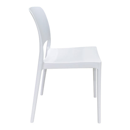 Καρέκλα Fenxy pakoworld pp σε λευκή απόχρωση 38x42x77εκ - Hippiehome.gr