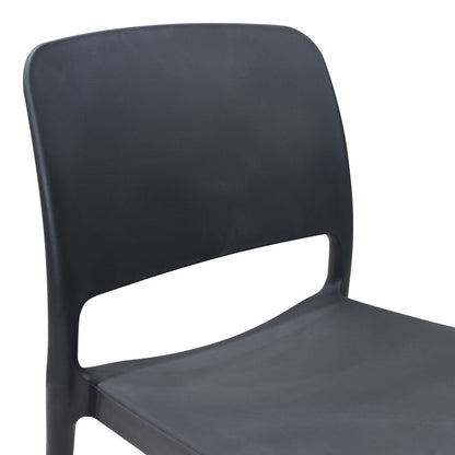 Καρέκλα Fenxy pakoworld pp σε μαύρη απόχρωση 38x42x77εκ - Hippiehome.gr