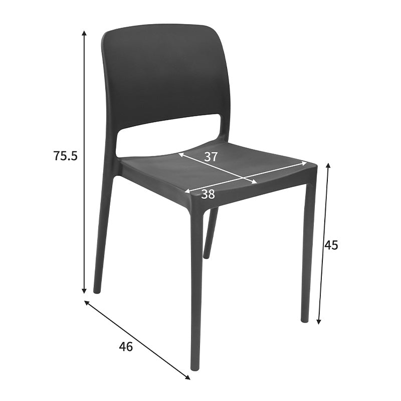 Καρέκλα Fenxy pakoworld pp σε μαύρη απόχρωση 38x42x77εκ - Hippiehome.gr