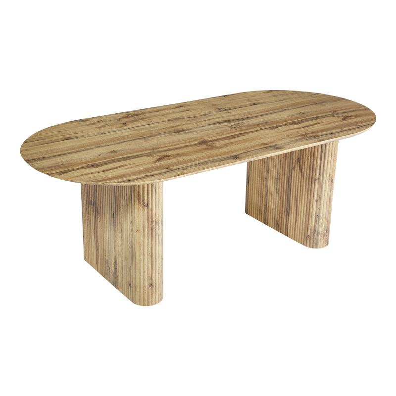 Τραπέζι Nembou pakoworld mdf σε oak απόχρωση 210x100x76εκ - Hippiehome.gr