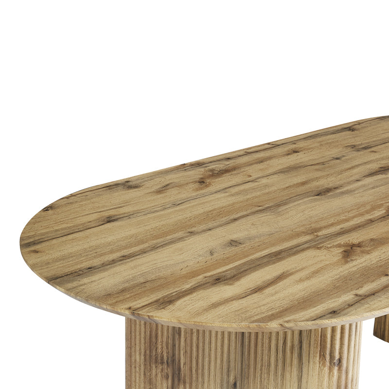 Τραπέζι Nembou pakoworld mdf σε oak απόχρωση 210x100x76εκ - Hippiehome.gr