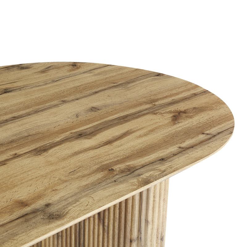 Τραπέζι Nembou pakoworld mdf σε oak απόχρωση 210x100x76εκ - Hippiehome.gr