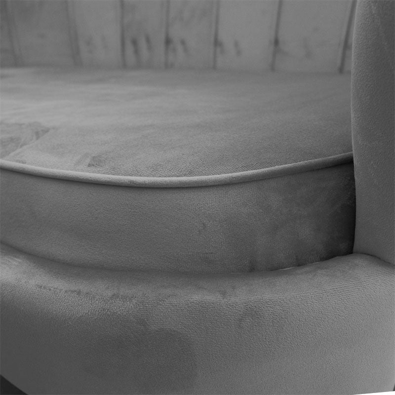 Καναπές 2θέσιος Daimon pakoworld βελούδο γκρι 134x70x77εκ - Hippiehome.gr