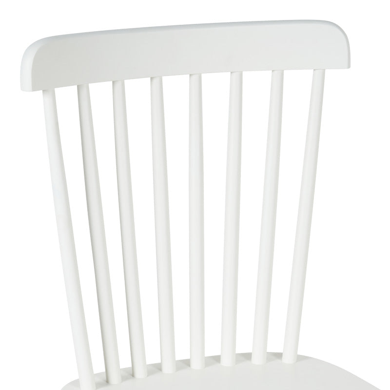 Καρέκλα Melia pakoworld rubberwood σε λευκή απόχρωση 45x51x87εκ - Hippiehome.gr