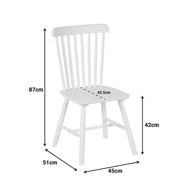 Καρέκλα Melia pakoworld rubberwood σε λευκή απόχρωση 45x51x87εκ - Hippiehome.gr