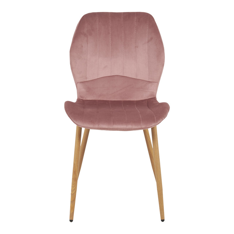 Καρέκλα Jelour pakoworld βελούδο σε σάπιο μήλο απόχρωση-πόδια φυσικά μεταλλικά 46.5x60x84εκ - Hippiehome.gr