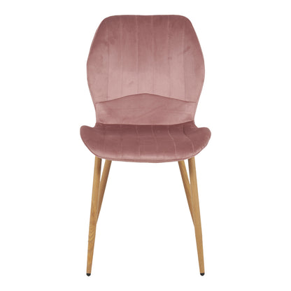 Καρέκλα Jelour pakoworld βελούδο σε σάπιο μήλο απόχρωση-πόδια φυσικά μεταλλικά 46.5x60x84εκ - Hippiehome.gr