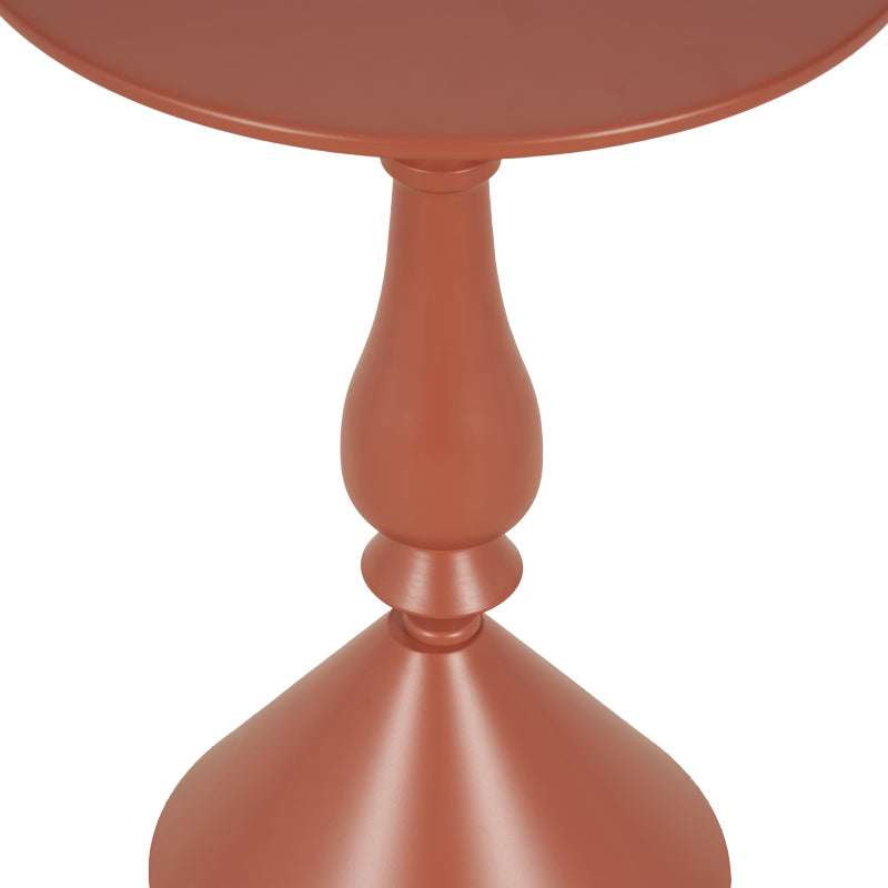 Βοηθητικό τραπέζι Lalou pakoworld μέταλλο σε απόχρωση terracotta Φ40x55εκ - Hippiehome.gr