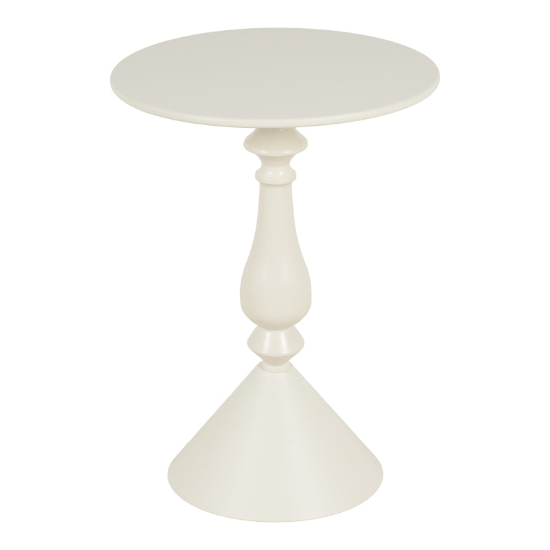 Βοηθητικό τραπέζι Lalou pakoworld μέταλλο σε κρέμα απόχρωση Φ40x55εκ - Hippiehome.gr