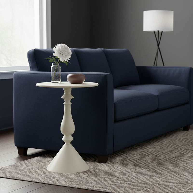 Βοηθητικό τραπέζι Lalou pakoworld μέταλλο σε κρέμα απόχρωση Φ40x55εκ - Hippiehome.gr