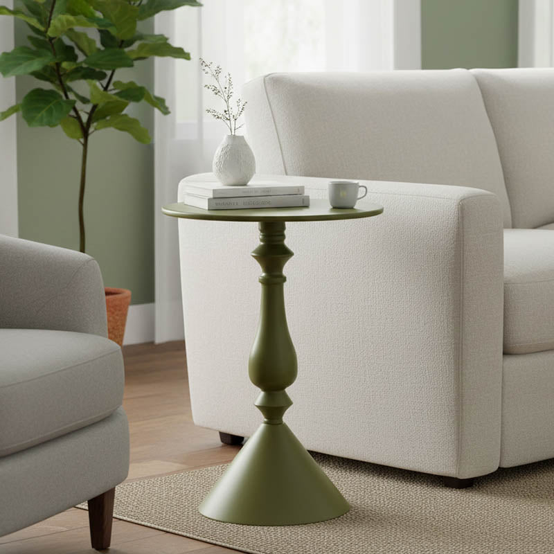 Βοηθητικό τραπέζι Lalou pakoworld μέταλλο σε λαδι απόχρωση Φ40x55εκ - Hippiehome.gr