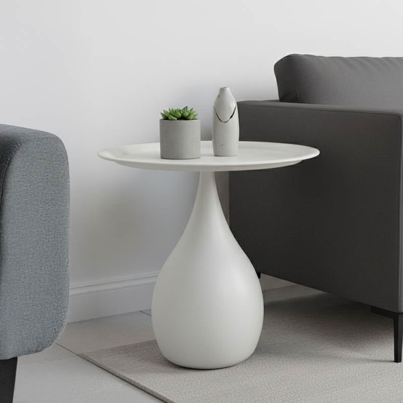 Βοηθητικό τραπέζι Samino pakoworld μέταλλο σε κρεμ απόχρωση Φ39x42εκ - Hippiehome.gr