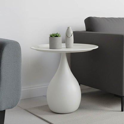 Βοηθητικό τραπέζι Samino pakoworld μέταλλο σε κρεμ απόχρωση Φ39x42εκ - Hippiehome.gr