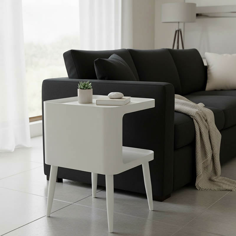 Βοηθητικό τραπέζι Cubino pakoworld μέταλλο σε κρεμ απόχρωση 35x35x50εκ - Hippiehome.gr