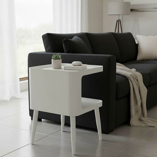 Βοηθητικό τραπέζι Cubino pakoworld μέταλλο σε κρεμ απόχρωση 35x35x50εκ - Hippiehome.gr