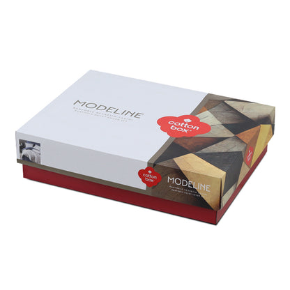 Σετ παπλωματοθήκη Nitsa Cotton Box 3 τμχ Μονή (160x220) χρώμα σκούρο μπλε - γκρι - Hippiehome.gr