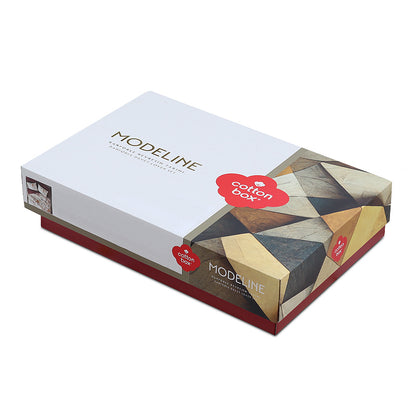 Σετ παπλωματοθήκη Flos Cotton Box 3 τμχ Μονή (160x220) χρώμα μπορντώ - Hippiehome.gr