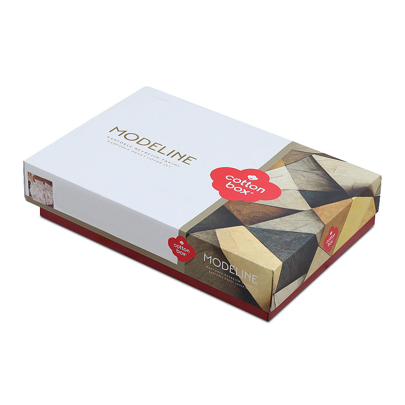 Σετ παπλωματοθήκη Lamina Cotton Box 3 τμχ Μονή (160x220) χρώμα cinnamon - Hippiehome.gr