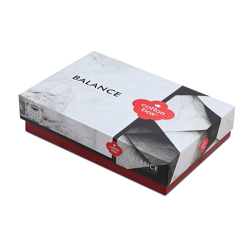 Σετ παπλωματοθήκη Ohia Cotton Box 4 τμχ Διπλή (200x220) χρώμα ανθρακί - Hippiehome.gr