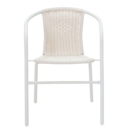 Πολυθρόνα Obbi pakoworld μέταλλο-pe λευκό 53x59x72εκ - Hippiehome.gr