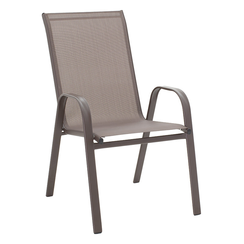 Τραπεζαρία Ensure-Calan pakoworld σετ 7τεμ μέταλλο-γυαλί καφέ 140x80x70εκ - Hippiehome.gr