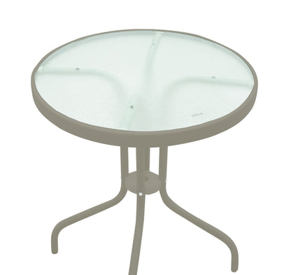 Τραπέζι Watson pakoworld μέταλλο σαμπανιζέ-γυαλί Φ60x70εκ - Hippiehome.gr