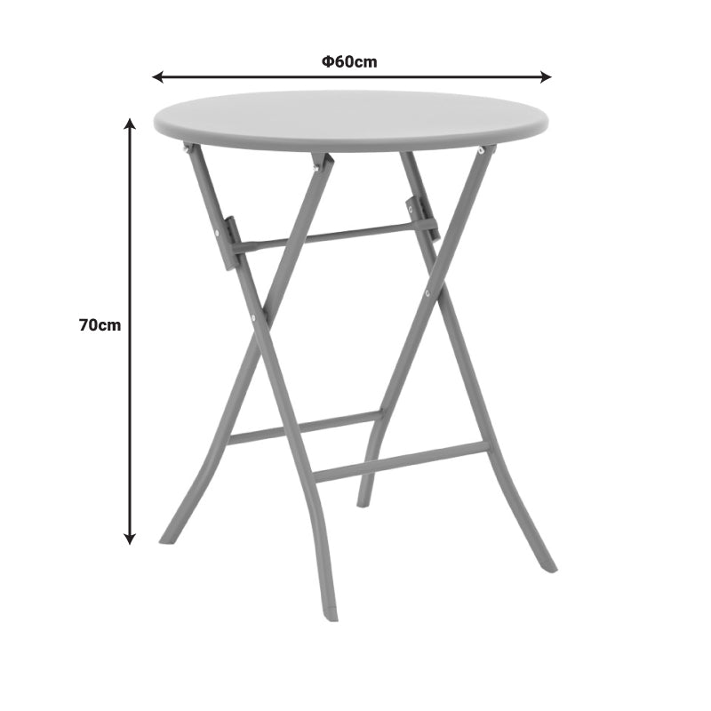 Τραπέζι Albero pakoworld πτυσσόμενο μέταλλο σε ανθρακί απόχρωση Φ60x70εκ - Hippiehome.gr