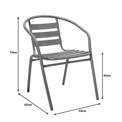 Τραπεζαρία Watson-Tade pakoworld 3τεμ μέταλλο ανθρακί-γυαλί 70x70x70εκ - Hippiehome.gr