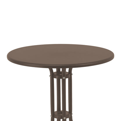 Τραπεζαρία Vergo-Sussie pakoworld σετ 3 τεμ καφέ μέταλλο Φ60x70εκ - Hippiehome.gr