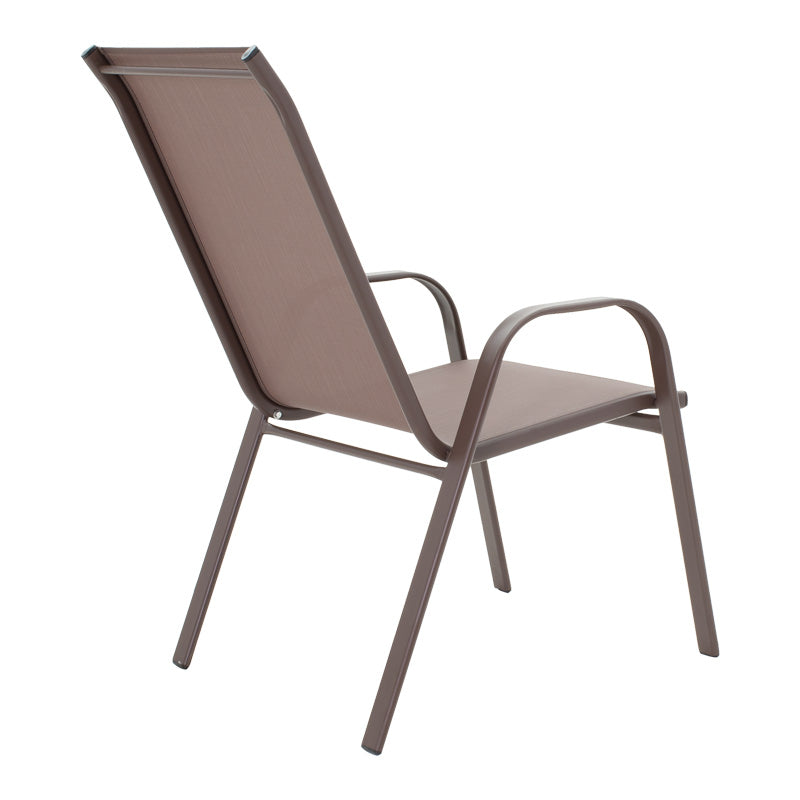 Τραπεζαρία Vergo-Calan pakoworld σετ 3τεμ καφέ μέταλλο Φ60x70εκ - Hippiehome.gr