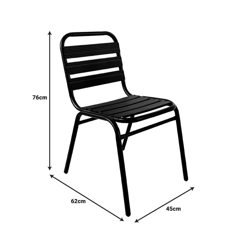 Τραπεζαρία Valor-Sussie pakoworld σετ 5τεμ μέταλλο μαύρο-γυαλί 110x60x70εκ - Hippiehome.gr