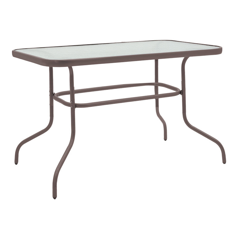 Τραπεζαρία Valor-Sussie pakoworld 5τεμ μέταλλο καφέ-γυαλί 110x60x70εκ - Hippiehome.gr