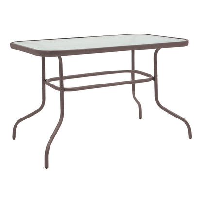 Τραπεζαρία Valor-Sussie pakoworld 5τεμ μέταλλο καφέ-γυαλί 110x60x70εκ - Hippiehome.gr