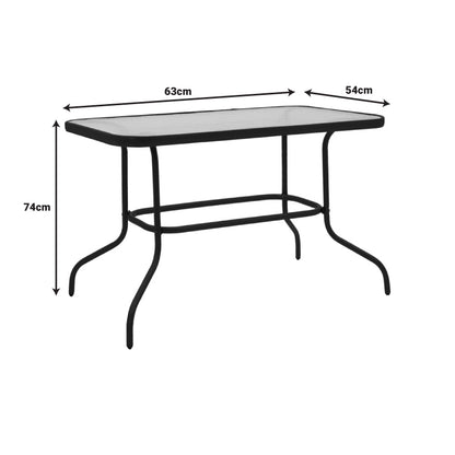 Τραπεζαρία Valor-Sussie pakoworld 5τεμ μέταλλο καφέ-γυαλί 110x60x70εκ - Hippiehome.gr